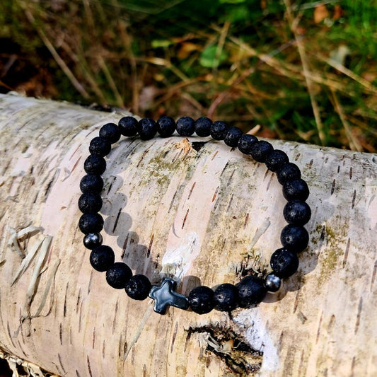 Lava armbånd - med Kors