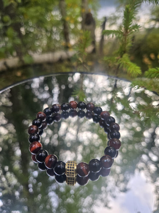 Naturlig stein- Armbånd brun