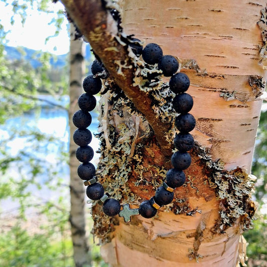 Lava armbånd - med Kors