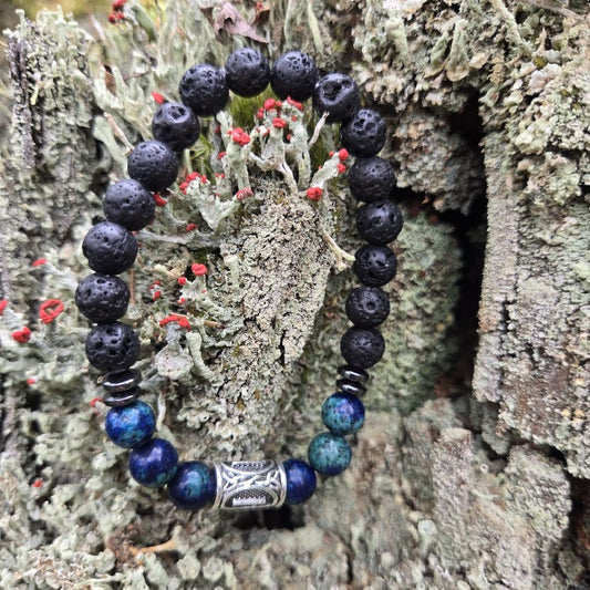 Viking Armbånd - Lavastein og Symbol 1
