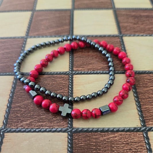 Perle armbånd - med kors