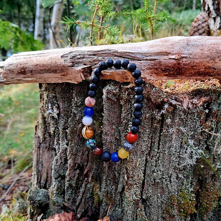 Naturstein Armbånd - Planeter i Solsystemet 2