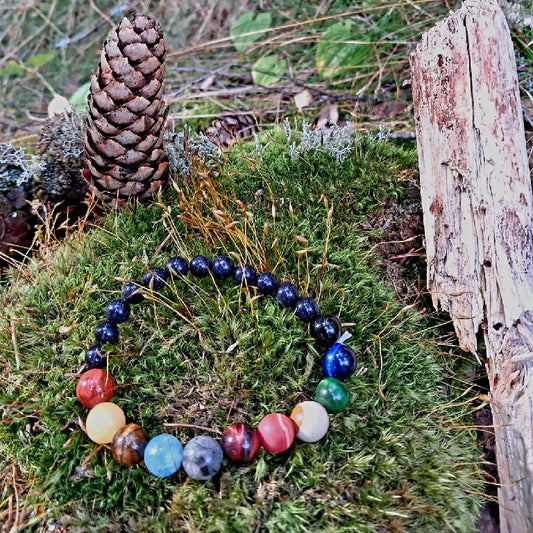Naturstein Armbånd - Planeter i Solsystemet