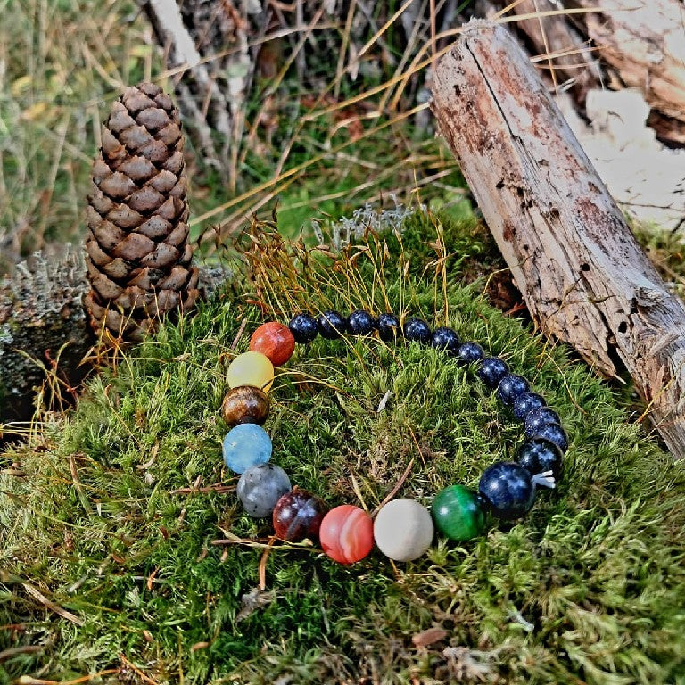 Naturstein Armbånd - Planeter i Solsystemet