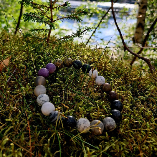 Naturstein Armbånd - Planet Pluto