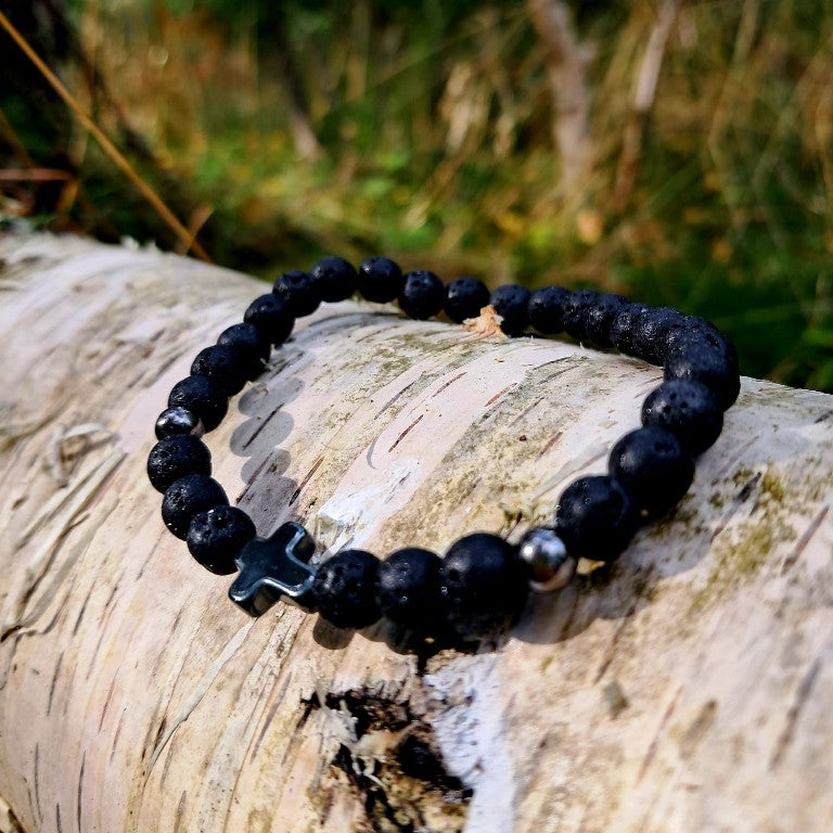 Lava armbånd - med Kors